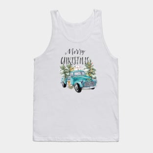 Rustic Farmhouse Christmas Truck Tank Top